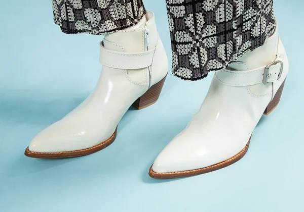 ジュンヤワタナベ コムデギャルソンJUNYA WATANABE COMME des GARCONS  レザーベルトデザインヒールブーツ オフM(24cm位) K-110261_018