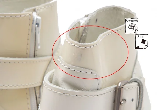 ジュンヤワタナベ コムデギャルソンJUNYA WATANABE COMME des GARCONS  レザーベルトデザインヒールブーツ オフM(24cm位) K-110261_003