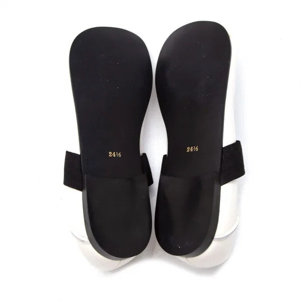 コムデギャルソンCOMME des GARCONS スクエアトゥストラップエナメルシューズ オフ24.5 K-110265_010