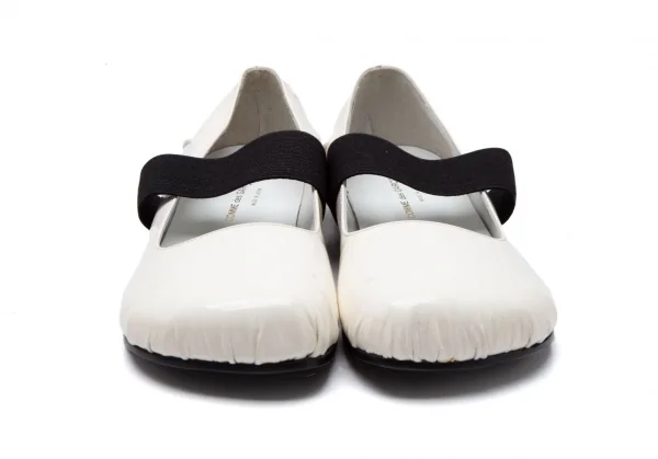 コムデギャルソンCOMME des GARCONS スクエアトゥストラップエナメルシューズ オフ24.5 K-110265_002