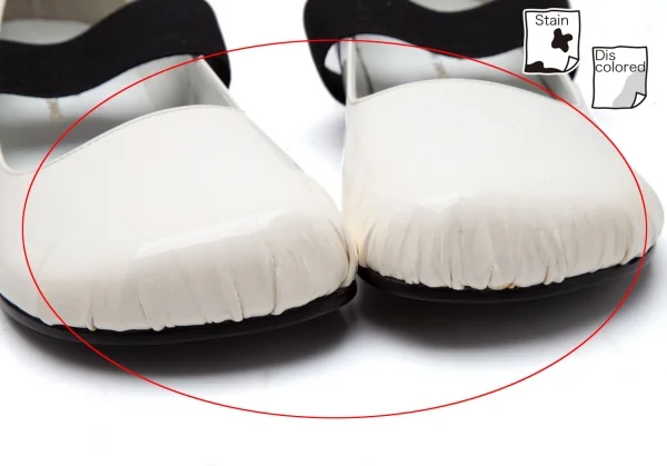 コムデギャルソンCOMME des GARCONS スクエアトゥストラップエナメルシューズ オフ24.5 K-110265_003