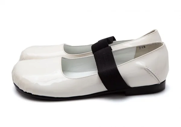 コムデギャルソンCOMME des GARCONS スクエアトゥストラップエナメルシューズ オフ24.5 K-110265_004