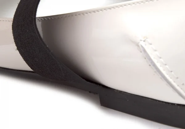 コムデギャルソンCOMME des GARCONS スクエアトゥストラップエナメルシューズ オフ24.5 K-110265_005