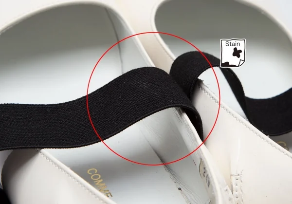 コムデギャルソンCOMME des GARCONS スクエアトゥストラップエナメルシューズ オフ24.5 K-110265_009