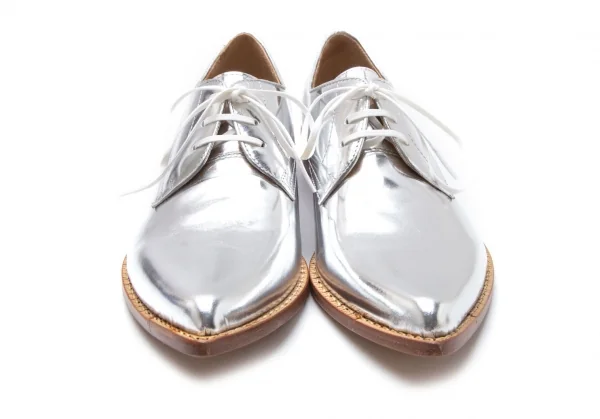 ジュンヤワタナベ コムデギャルソンJUNYA WATANABE COMME des GARCONS メタリック外羽根シューズ シルバーS(24cm位) K-110267_002