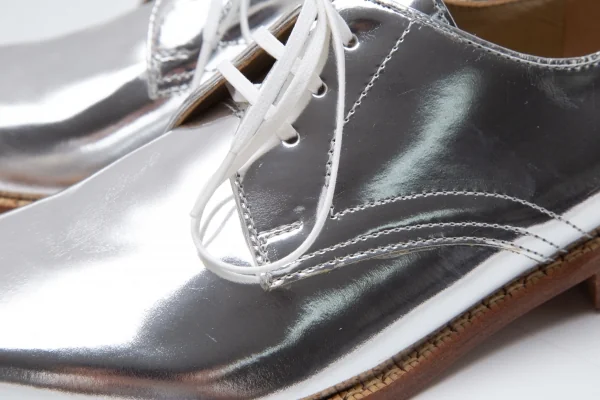 ジュンヤワタナベ コムデギャルソンJUNYA WATANABE COMME des GARCONS メタリック外羽根シューズ シルバーS(24cm位) K-110267_005