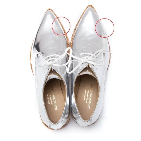 ジュンヤワタナベ コムデギャルソンJUNYA WATANABE COMME des GARCONS メタリック外羽根シューズ シルバーS(24cm位) K-110267_009