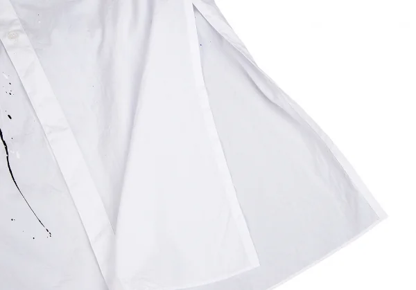 サイトs'yte スプラッシュペイントスタンドカラーロングシャツ 白3 K-110280_013