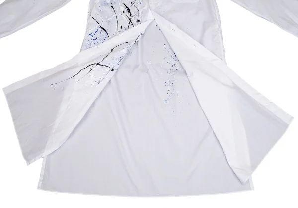 サイトs'yte スプラッシュペイントスタンドカラーロングシャツ 白3 K-110280_014