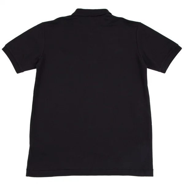 ブラックスキャンダル ヨウジヤマモトBLACK Scandal Yohji Yamamoto ロゴ刺繍鹿の子ポロシャツ 黒1 K-110285_010