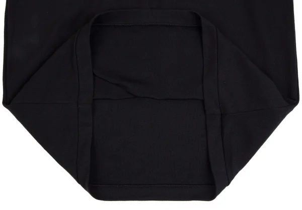 ブラックスキャンダル ヨウジヤマモトBLACK Scandal Yohji Yamamoto ロゴ刺繍鹿の子ポロシャツ 黒1 K-110285_009