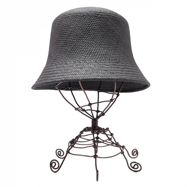 タケシコウサカバイ ワイズ ピンクレーベルTAKESHI KOSAKA by Y's Pink Label パナマクロッシェハット チャコールF K-110286_002