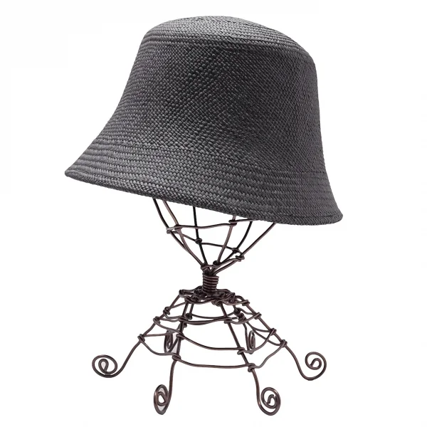 タケシコウサカバイ ワイズ ピンクレーベルTAKESHI KOSAKA by Y's Pink Label パナマクロッシェハット チャコールF K-110286_003