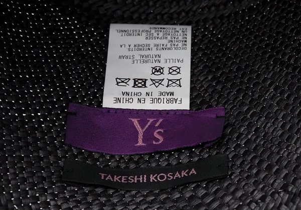 タケシコウサカバイ ワイズ ピンクレーベルTAKESHI KOSAKA by Y's Pink Label パナマクロッシェハット チャコールF K-110286_009