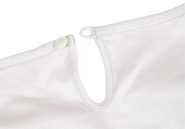 ポールスチュアートPaul Stuart トライアングル織り異素材切替半袖ブラウス ライトグレー8 K-110291_014