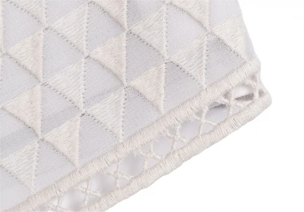 ポールスチュアートPaul Stuart トライアングル織り異素材切替半袖ブラウス ライトグレー8 K-110291_009