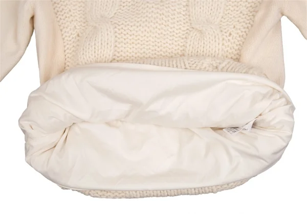 新品!ポールスチュアート スポーツPaul Stuart SPORT アルパカ混ハーフジップケーブルニットセーター ライトベージュL K-110294_011