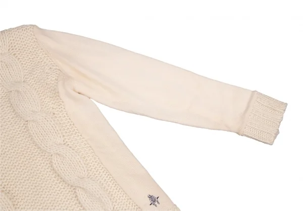 新品!ポールスチュアート スポーツPaul Stuart SPORT アルパカ混ハーフジップケーブルニットセーター ライトベージュL K-110294_006