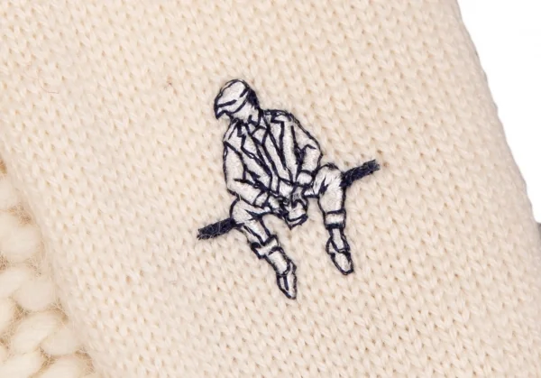 新品!ポールスチュアート スポーツPaul Stuart SPORT アルパカ混ハーフジップケーブルニットセーター ライトベージュL K-110294_009