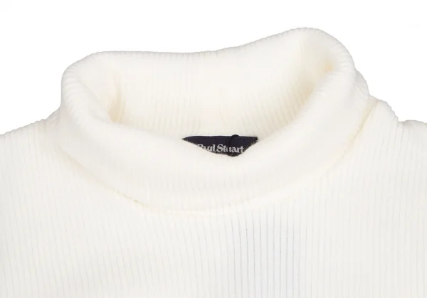 新品!ポールスチュアート スポーツPaul Stuart SPORT ポイント刺繍タートルネックリブカットソー オフM K-110297_004