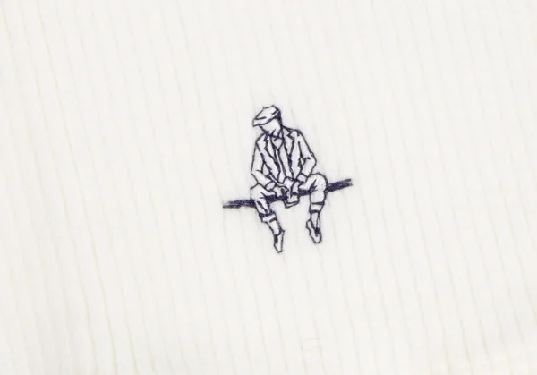 新品!ポールスチュアート スポーツPaul Stuart SPORT ポイント刺繍タートルネックリブカットソー オフM K-110297_008