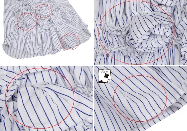 tricot COMME des GARCONS Decorative Gathered Stripes Shirt K-110301_006
