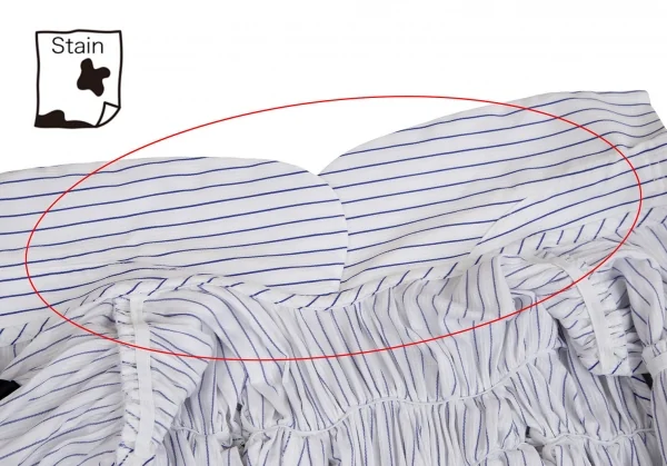 tricot COMME des GARCONS Decorative Gathered Stripes Shirt K-110301_013