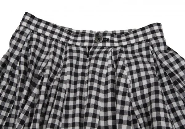 トリココムデギャルソンtricot COMME des GARCONS ギンガムチェック切替フリルセットアップスーツ 白黒S K-110304_014