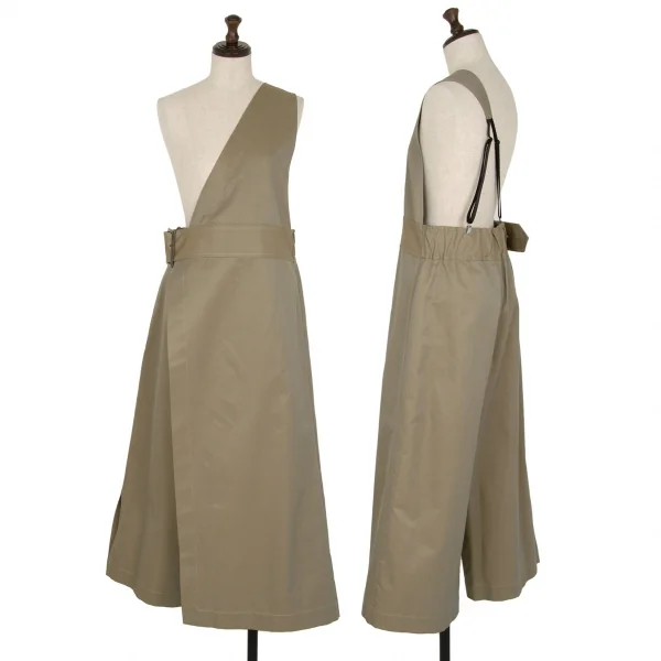 ヒスイヒロコイトウHISUIHIROKOITO 玉虫コットンポリワンショルダーラップパンツ カーキM K-110310_001