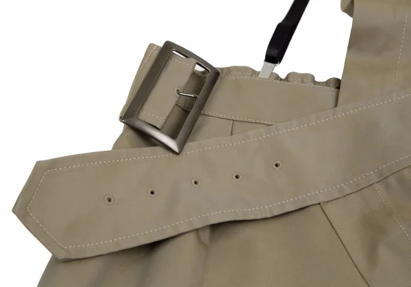 ヒスイヒロコイトウHISUIHIROKOITO 玉虫コットンポリワンショルダーラップパンツ カーキM K-110310_004