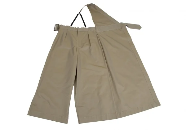 ヒスイヒロコイトウHISUIHIROKOITO 玉虫コットンポリワンショルダーラップパンツ カーキM K-110310_005