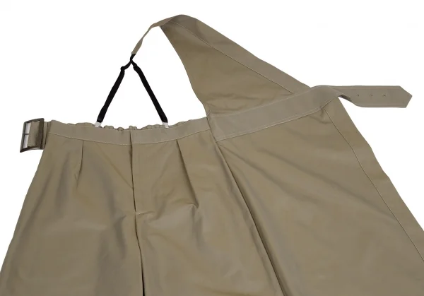 ヒスイヒロコイトウHISUIHIROKOITO 玉虫コットンポリワンショルダーラップパンツ カーキM K-110310_006