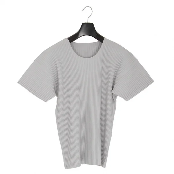 オムプリッセ イッセイ ミヤケHOMME PLISSE ISSEY MIYAKE プリーツTシャツ ライトグレー2 K-110321_001
