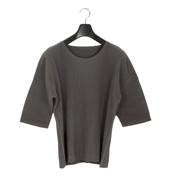 オムプリッセ イッセイ ミヤケHOMME PLISSE ISSEY MIYAKE プリーツTシャツ チャコール2 K-110322_001