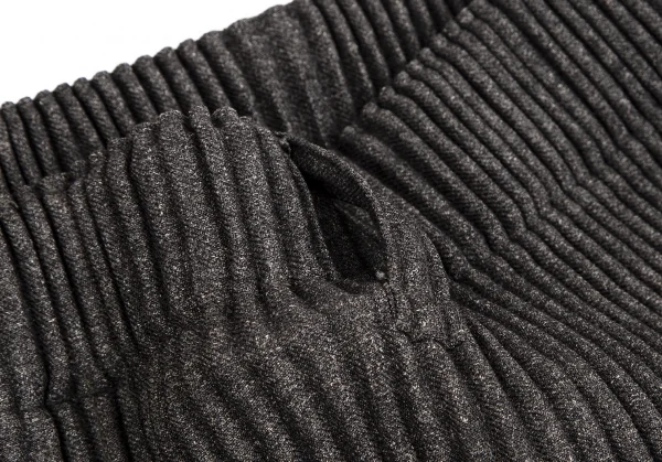 オムプリッセ イッセイ ミヤケHOMME PLISSE ISSEY MIYAKE ウールライクプリーツテーパードパンツ 焦げ茶2 K-110324_003