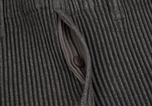 オムプリッセ イッセイ ミヤケHOMME PLISSE ISSEY MIYAKE ウールライクプリーツテーパードパンツ 焦げ茶2 K-110324_005