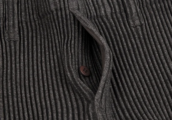 オムプリッセ イッセイ ミヤケHOMME PLISSE ISSEY MIYAKE ウールライクプリーツテーパードパンツ 焦げ茶2 K-110324_006