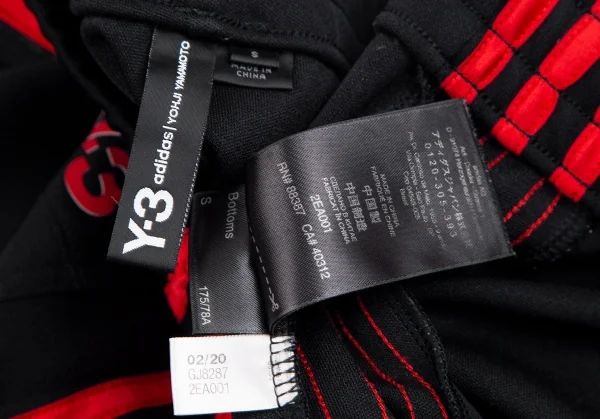 ワイスリーY-3 スリーストライプトラックパンツ 黒赤S K-110338_018