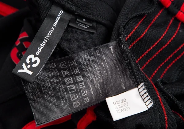 ワイスリーY-3 スリーストライプトラックパンツ 黒赤S K-110338_019