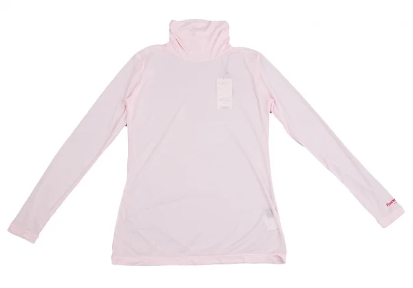 新品!ポールスチュアート スポーツPaul Stuart SPORT ロゴプリントストレッチギャザーハイネックカットソー ライトピンクL K-110357_002