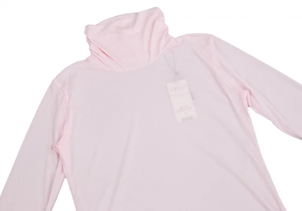 新品!ポールスチュアート スポーツPaul Stuart SPORT ロゴプリントストレッチギャザーハイネックカットソー ライトピンクL K-110357_003