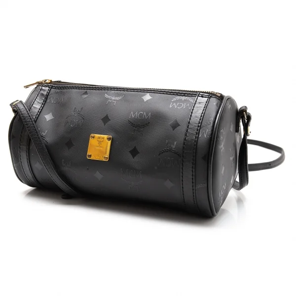 エムシーエムMCM ドラムショルダーバッグ 黒 K-110367_001