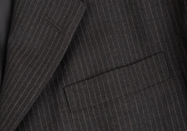 コムデギャルソン オムドゥCOMME des GARCONS HOMME DEUX シルク混ウールピンストライプジャケット チャコールS K-110371_004