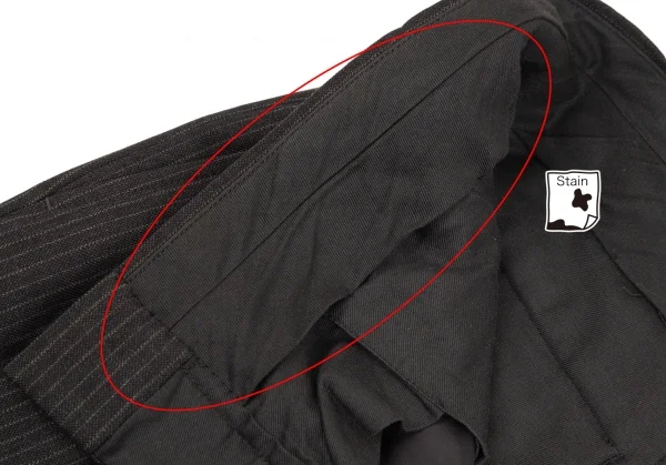 コムデギャルソン オムドゥCOMME des GARCONS HOMME DEUX シルク混ウールピンストライプパンツ チャコールS K-110372_007