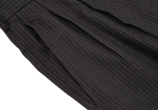 コムデギャルソン オムドゥCOMME des GARCONS HOMME DEUX シルク混ウールピンストライプパンツ チャコールS K-110372_008