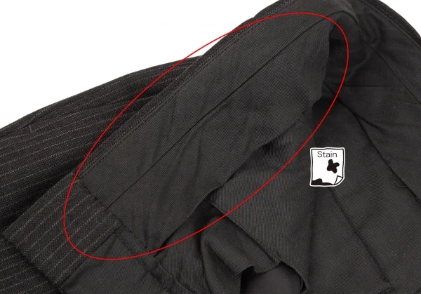 コムデギャルソン オムドゥCOMME des GARCONS HOMME DEUX シルク混ウールピンストライプセットアップスーツ チャコールS K-110373_014