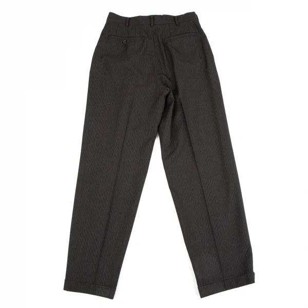 コムデギャルソン オムドゥCOMME des GARCONS HOMME DEUX シルク混ウールピンストライプセットアップスーツ チャコールS K-110373_018