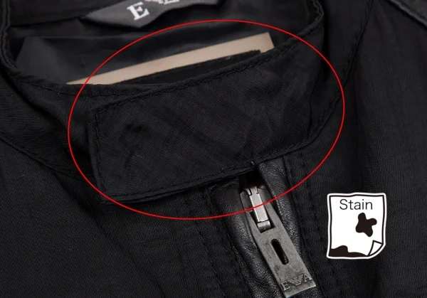 エンポリオアルマーニEMPORIO ARMANI レザー切替バイカージャケット 黒M K-110374_005