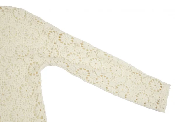 ローブドシャンブル コムデギャルソンrobe de chambre COMME des GARCONS ウールフラワーレースニットセーター オフS位 K-110380_005