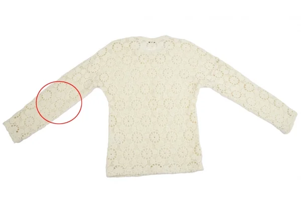 ローブドシャンブル コムデギャルソンrobe de chambre COMME des GARCONS ウールフラワーレースニットセーター オフS位 K-110380_009